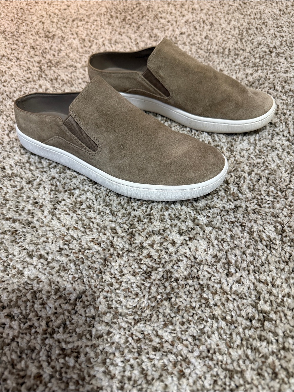 Vince Women's Suede Slip-On Mules in Taupe